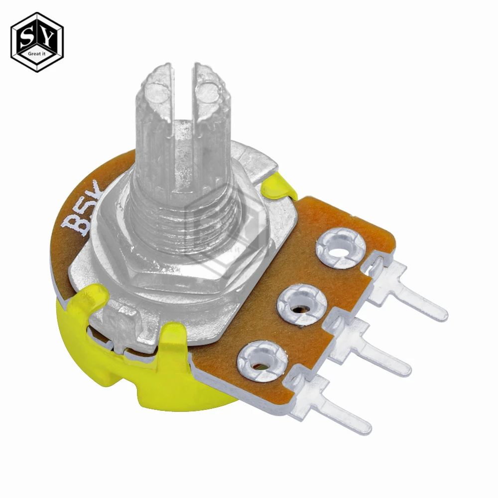 WH148 Linear Potentiometer 15mm Shaft With Nuts And Washers 3pin WH148 B1K B2K B5K B10K B20K B50K B100K B250K B500K B1M 1pcs linear potentiometer potentiometer kit electronic components