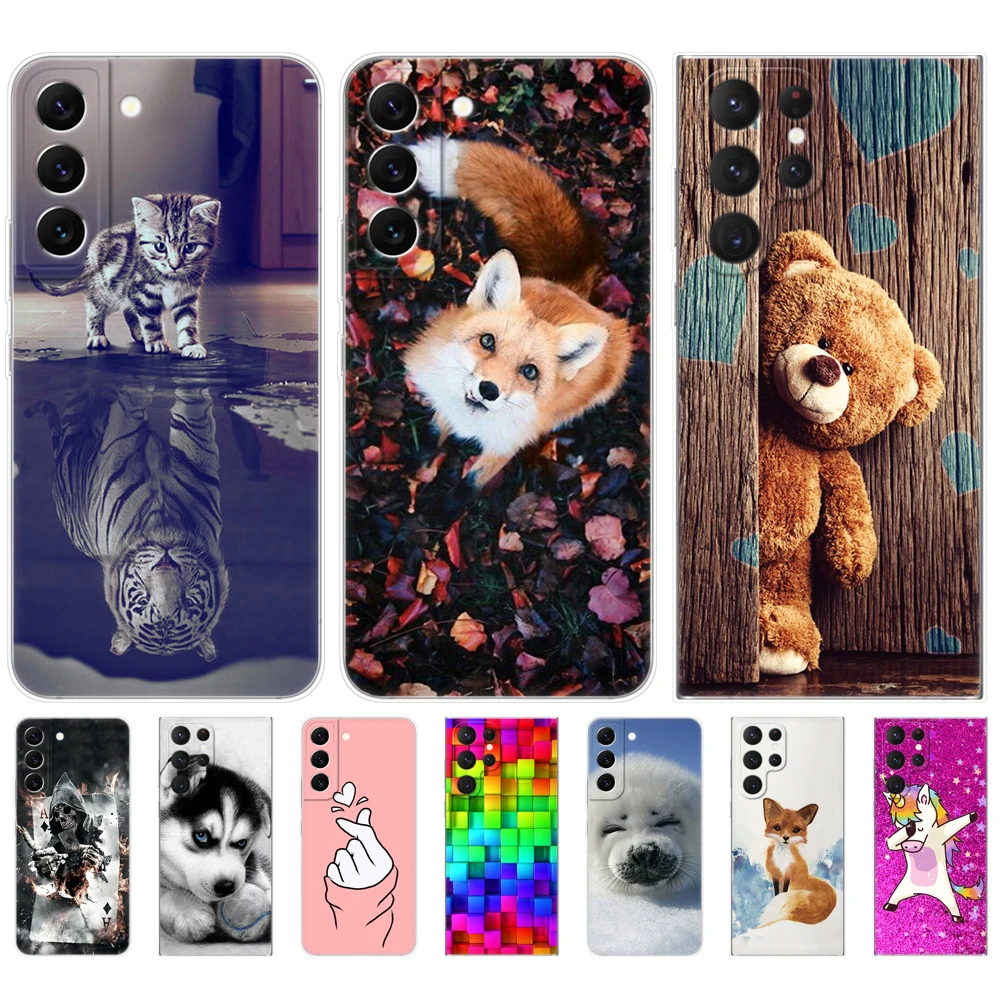 Per Samsung Galaxy S22 | S22 + | Custodia S22 Ultra 5G Per Samsung S22 Plus Cover Posteriore Per Telefono Galaxy 22 S 22 Paraurti Funda Silicon Tpu