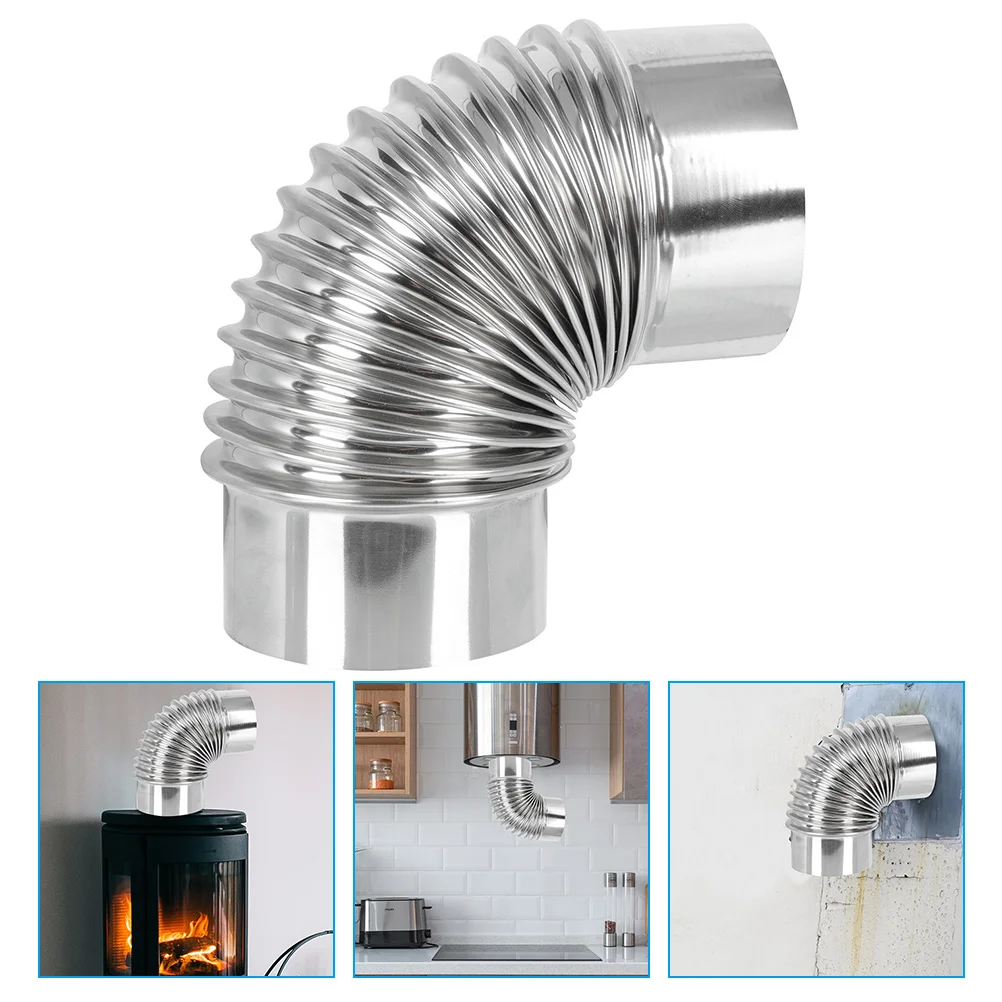 

Elbow Stove Pipe Inch Flue Pipe Stainless Steel Degree Chimney Pipe Log Burner Flue Metal Exhaust Pipe Outdoor Camping