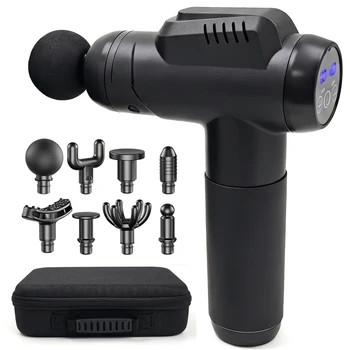 LAYQJUE Massage Gun 99 Speed Levels 8 Massage Heads Included in Box for Deep Tissue Percussion Relaxation And Sports Recovery