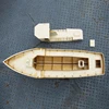 Inland River Tugboat Wooden Kit Small Wooden Boat Handmade Assembly Boat Model Toy 4