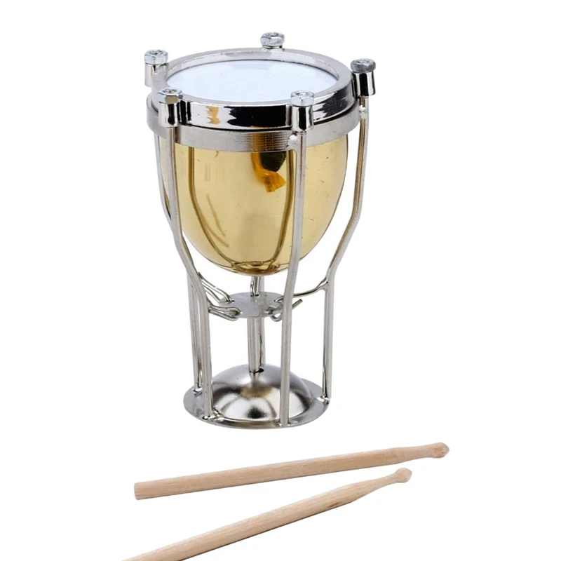 Miniature Timpani With Case Mini Percussion Musical Instrument Mini