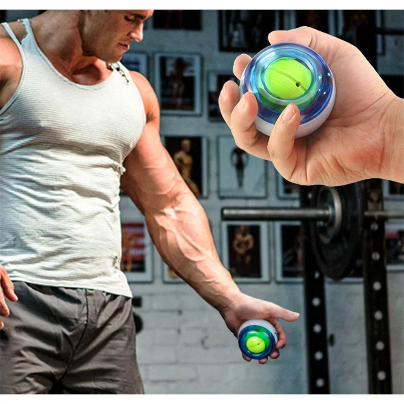 LED Wrist Ball Trainer Gyroscope Strengthener Gyro Power Ball Arm Exerciser Exercise Machine Gym power ball Fitness Equipment