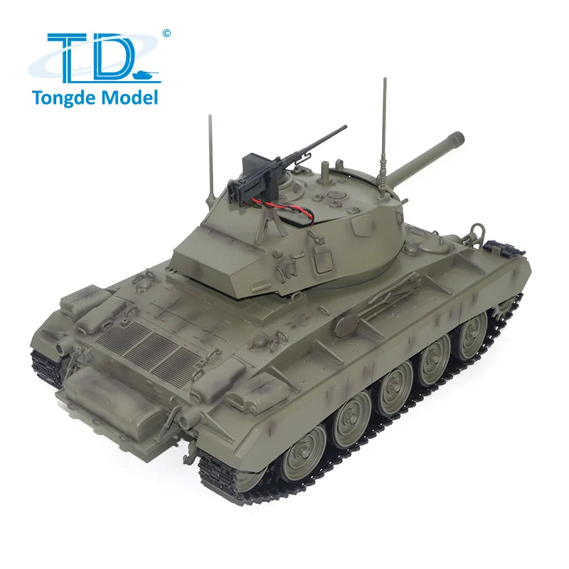 1/16 Tongde M24 Chaffee RC Tank Light Electric 320° Infrared Barrel Recoil Infantry Fighting Vehicle Model Toys for Boys Gift 3