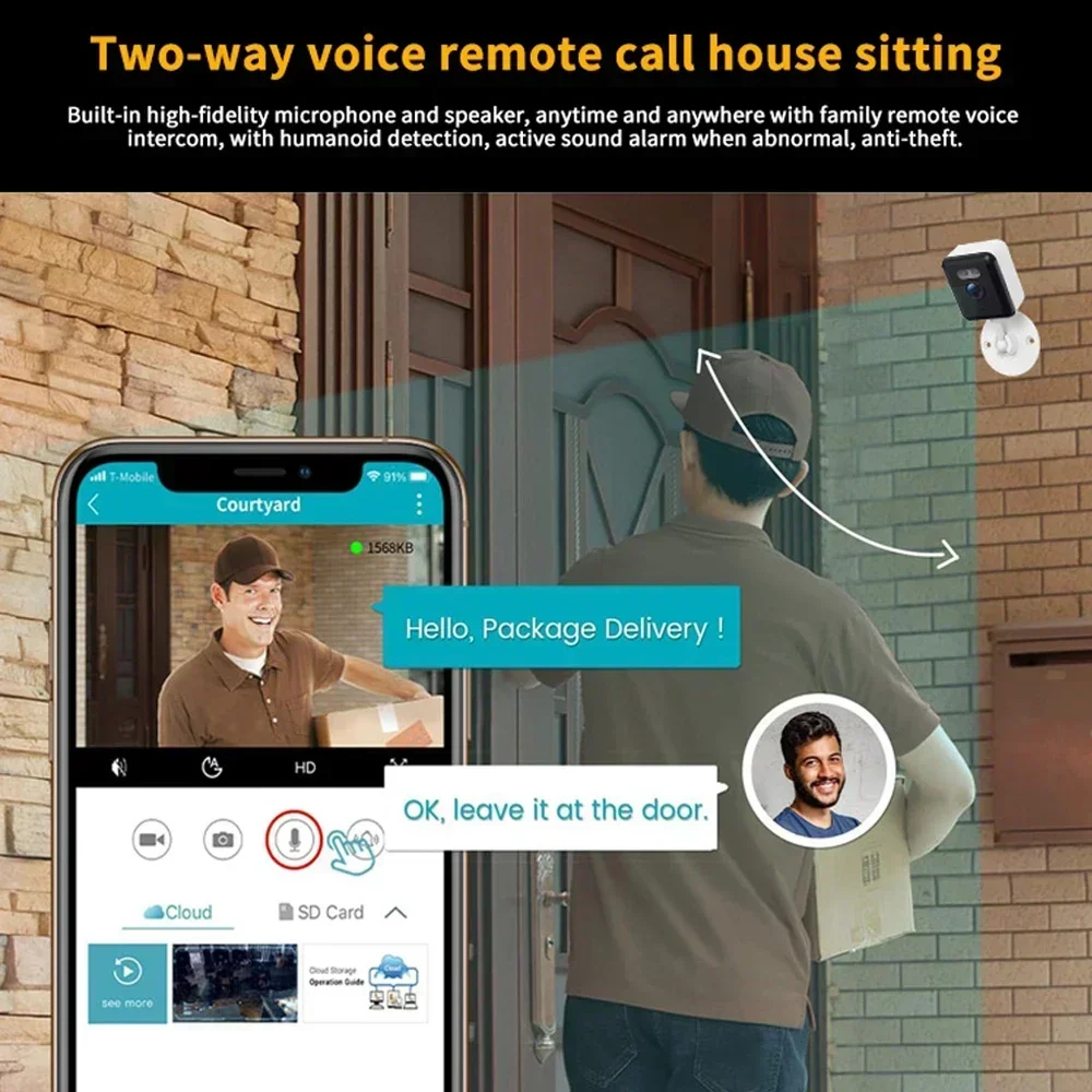 Best-Selling Tuya Smart Life Home WiFi Mini Compact Camera Outdoor Wireless Security CCTV Network IP Camera 5MP Human Detection 3