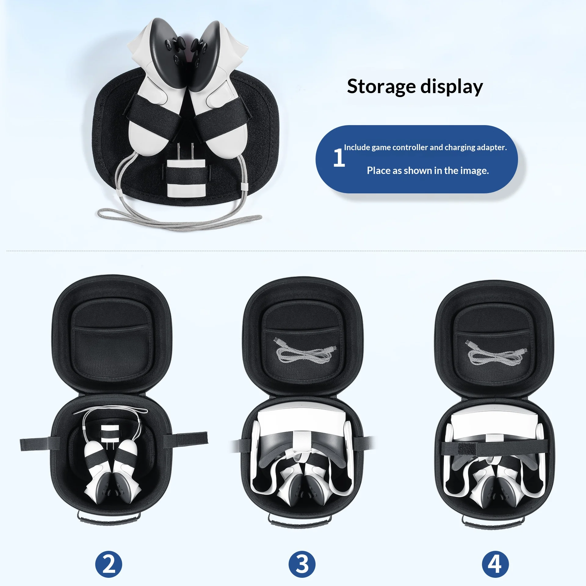 Durable Hard Carrying Case for VR Headset and Accessories