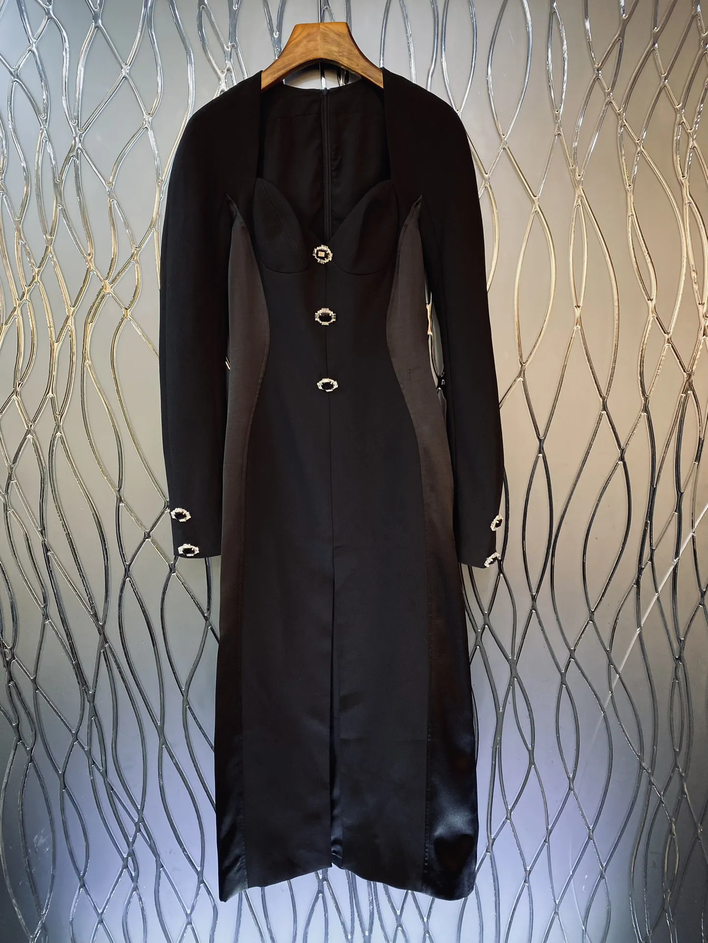 

2023 Autumn/Winter Fashion New Women's Clothing Contrasting-color dress 0912