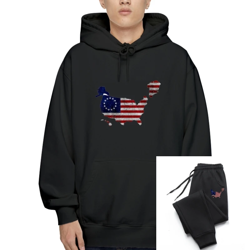 

Nrcc Greenland Usa 51St State Distress Trump Betsy Ross Flag SweaSweatOuterwear Hoodie White Men