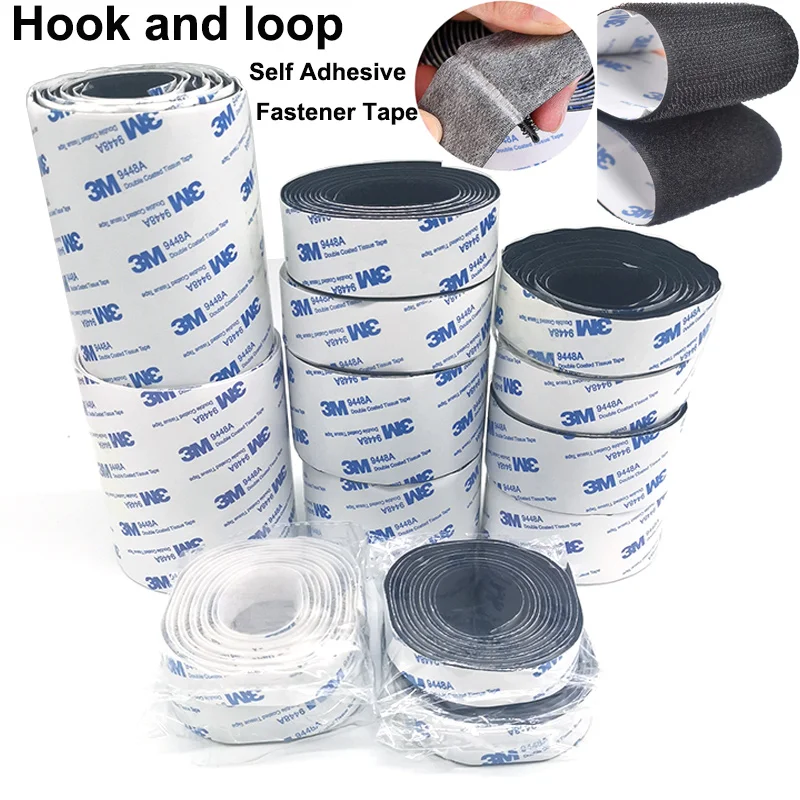 

1M Self Adhesive Hook and Loop Fastener Tape Nylon Sticker Hook Loop Interlocking Autoadhesivo Adhesive DIY 16/20/30/50/50/100mm