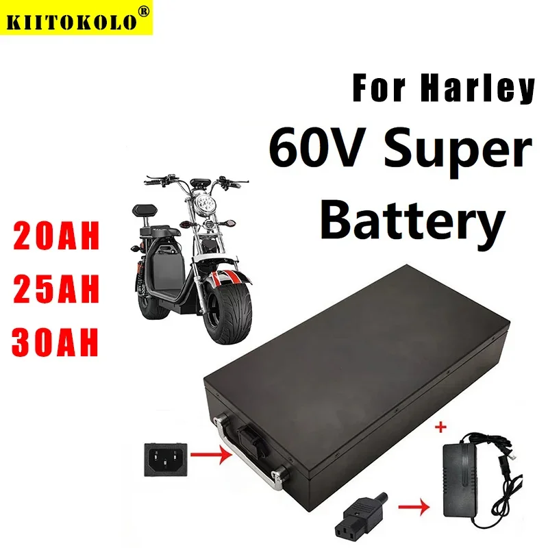 

Electric Car Lithium Battery Waterproof 18650 Battery 60V 20ah for Two Wheel Foldable Citycoco Electric Scooter Bicycle+charger