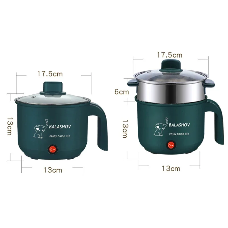 Mini Electric Rice Cooker 2 People Noodle Non-stick Pan Multifunction Cooking Machine 6