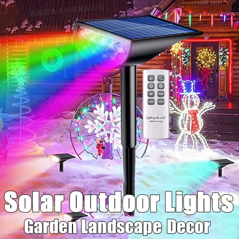 Christmas Solar Lawn Lights LED European Style Garden Landscape Atmosphere Courtyard Lamps Spotlight Outdoors Plug-in Spotlights