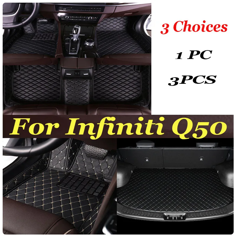 

Car Floor Mats For Infiniti Q50 2014 2015 Carpets Waterproof Custom Interior Accessories Foot Rugs Auto Protect Pedals Pads
