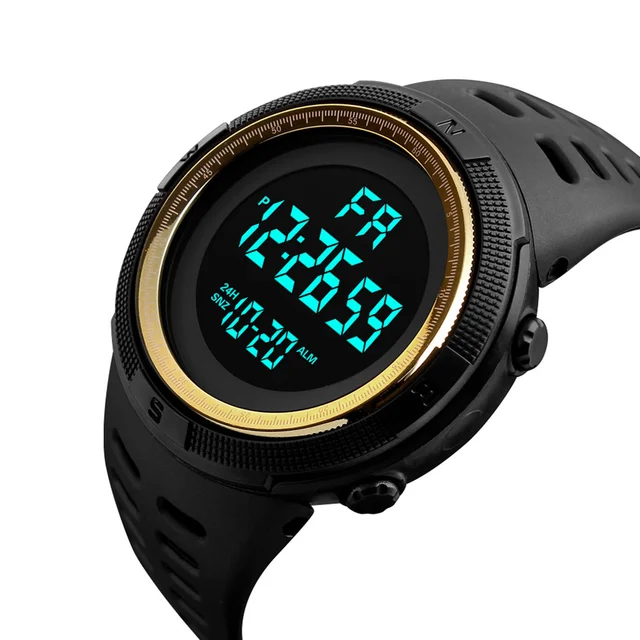 Men Digital Sports Watch Waterproof Casual Luminous Stopwatch Alarm Simple Army Watch for Running Climbing Fishing 4