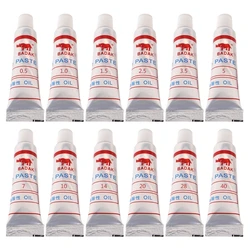 12pcs Diamond Polishing Lapping Paste Compound Syringes W0.5 ~40 Micron Glass Metal Grinding Polishing Abrasive Tools