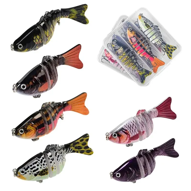 3PCS/Box Fishing Wobbler Lifelike 7 Segment Swimbait Crankbait Hard Bait Slow 10cm/15g Isca Artificial Lures Fishing Tackle 5