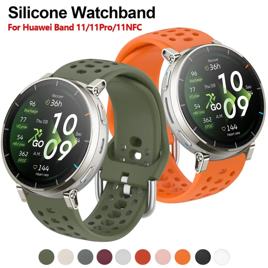 Women's Breathable Sport Silicone Watchband - Soft Replacement Strap