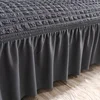 Ruffled Seersucker Sofa Cover for Living Room Thick Elastic Solid Stretch Couch Slipcovers 1/2/3/4 Seater Sofa Armchair Cover 6