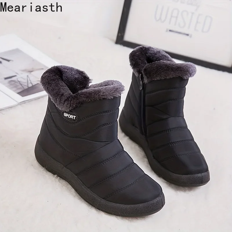 

Женские ботинки, водонепроницаемые ботильоны, зимняя обувь, женские теплые ботинки для снега, женские роскошные зимние ботинки на молнии, 2022