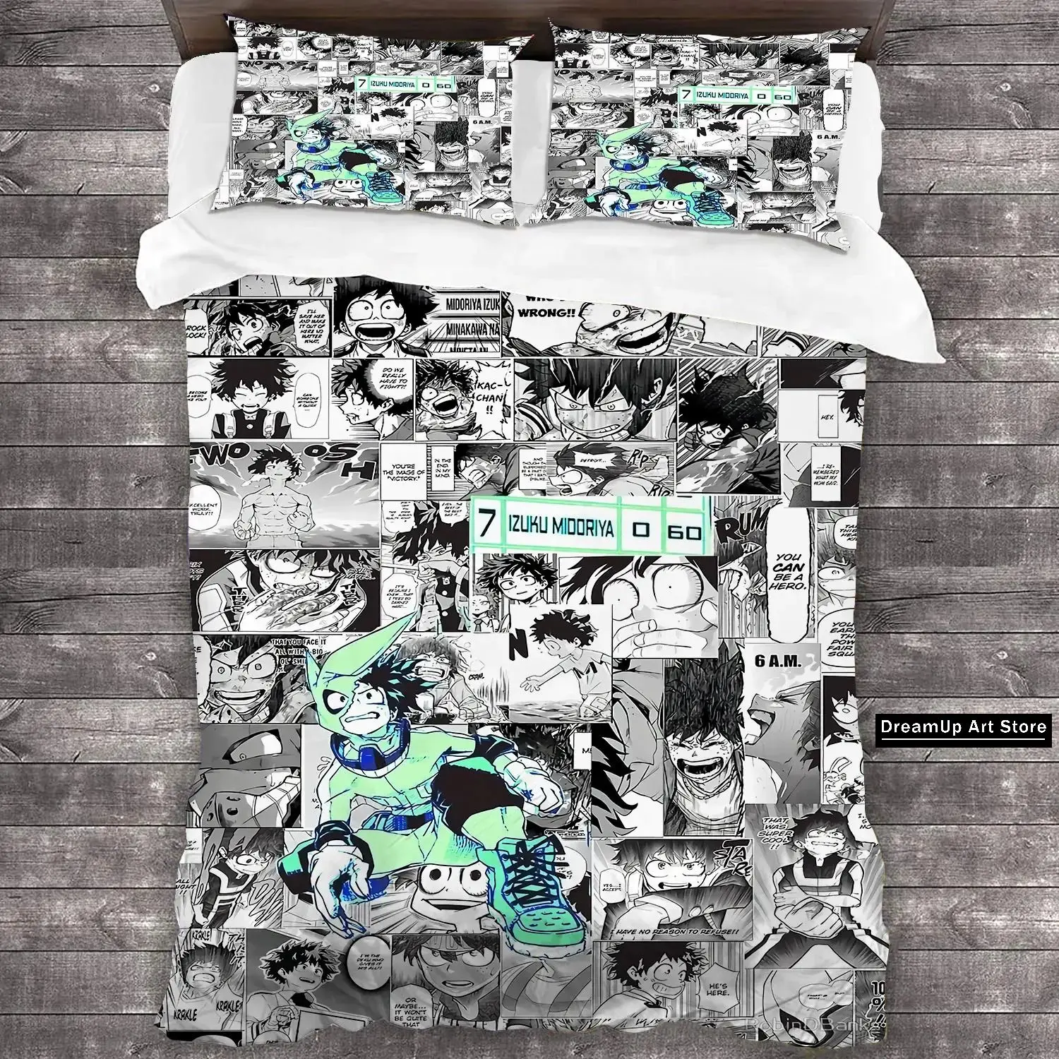 3D Print MANGA Anime My Hero Academia Bedding Set Boys Girls Twin Queen Full Size Duvet Cover Pillowcase Bed Adult Bedroom 4