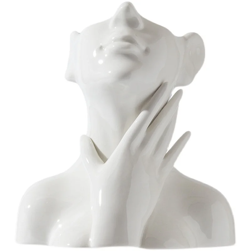

HXL Body Art Ceramic Vase Decoration Character Modern Minimalist Face Living Room Flower Arrangement