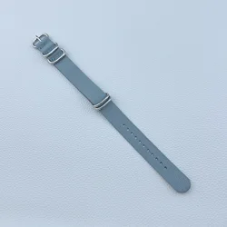 Durable Military - Grade Woven Nylon Watch Strap with Black Buckle - 22mm (Gray)