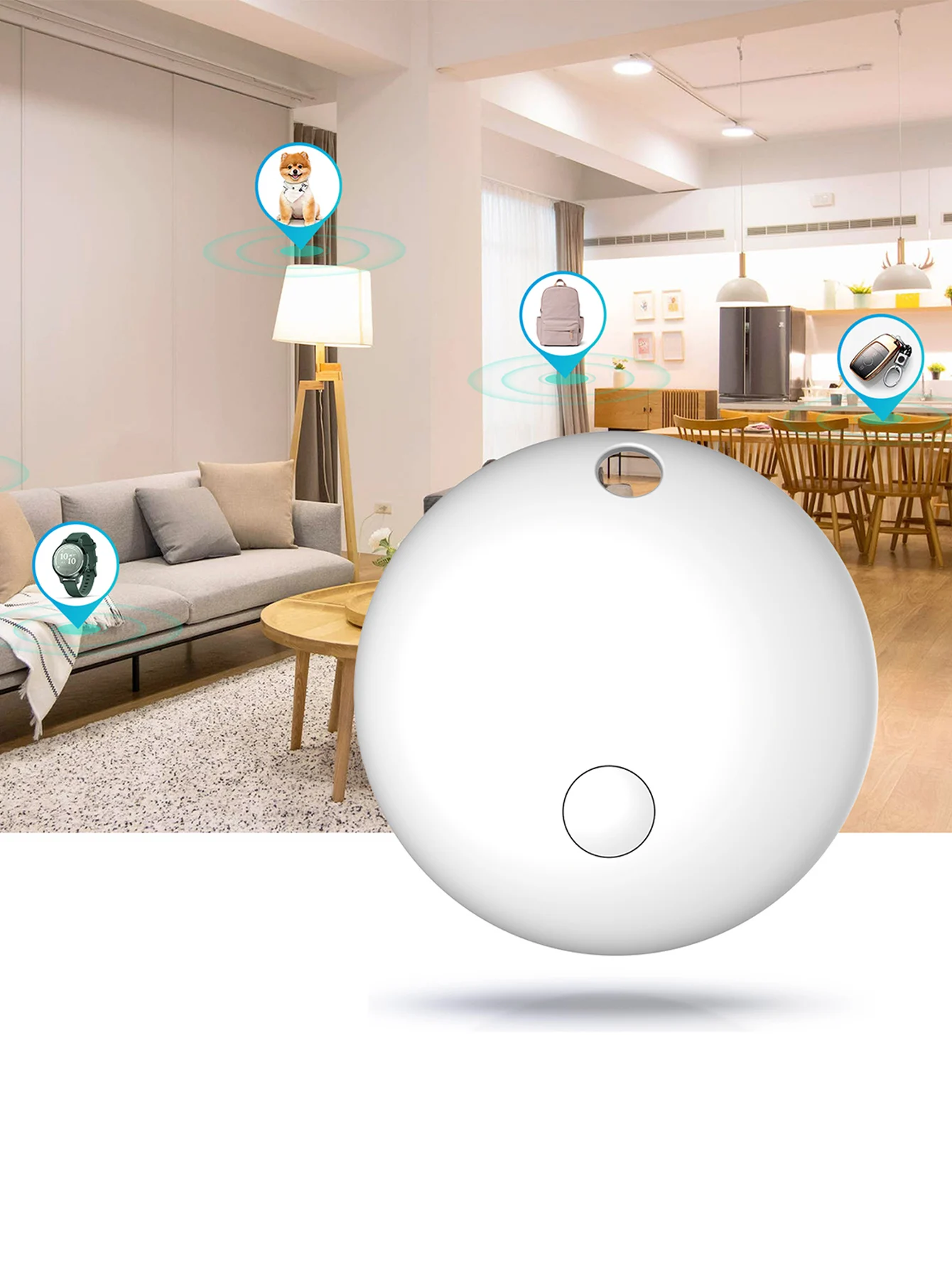 Suitable for Apple Airtag Locator, the Elderly Is Safe, Wallet Key Management, or Pet Care, All Enjoy Global Gps Precise Positioning Tracking, the Mini Body Shape Is Hidden and Powerful Guardian, Let Love and Important Items Never Lost (Apple Mobile Phone Only)