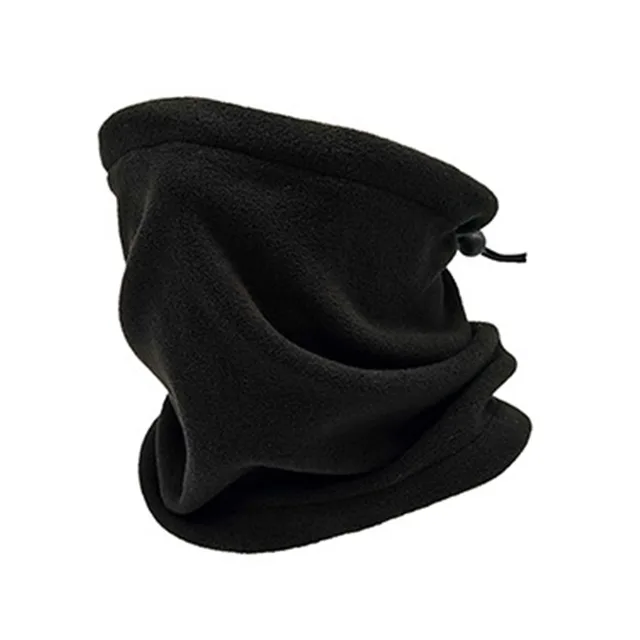 Fleece Neck Buff Male Bandana Winter Windproof Scarves Soft Cycling Hiking Half Mask Neck Warmer Gaiter Snowboard Bandana Ski Black