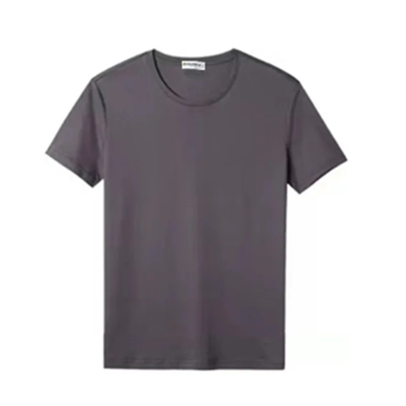 Ice Silk Men's Short Sleeve T-shirt Solid Summer Thin Quick Drying Elastic Modal Cotton Ice Feel Top Half Sleeve short sleeve t shirt