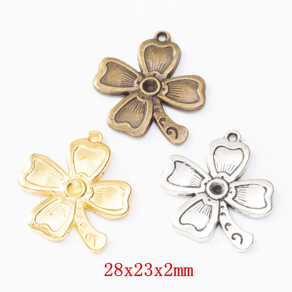 

20pcs four-leaf clover Craft Supplies Charms Pendants for DIY Crafting Jewelry Findings Making Accessory 981