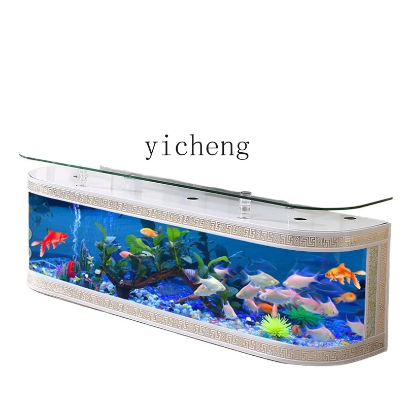 

ZK Aquarium Double round TV Cabinet Fish Tank 1.8 M 2 M Large Household Living Room Change Water