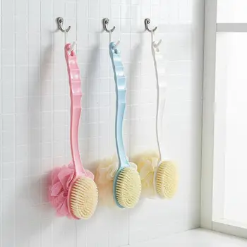 # Spazzola da bagno @Soft Loofah And Bristles per donne e uomini - Spazzola da doccia curva con manico lungo per il corpo, il viso e il lavaggio spa