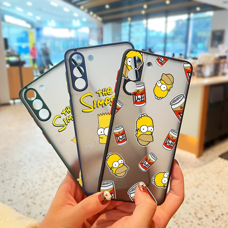 Симпатичные Мультяшные Симпсоны для Samsung Note 20 10 Pro Plus Lite 9 8 M62 M51 M31 M31S M30 M20 M10 матовый