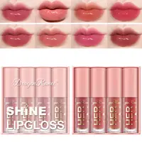 Bright Lip Gloss Lip Glaze 4-pack with Fine Sparkling Lip Gloss that does not fade and is easy to apply. Dudu Lip Sparkling Lip 1