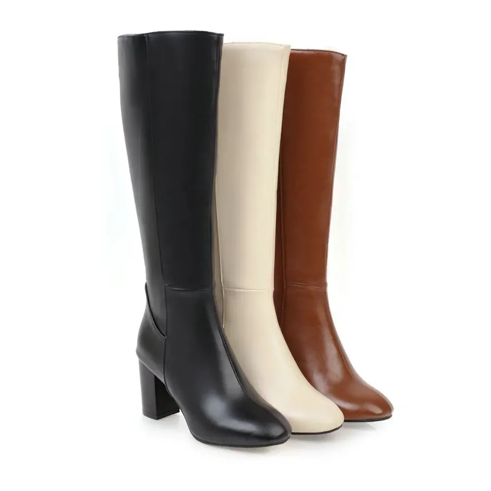 Mujer Stivali Da Donna 2022 Stivali Alti Al Ginocchio Da Donna Invernali Caldi Scarpe Da Donna Con Tacco Alto Moda Stivali Sottili Botas De Mujer Big 