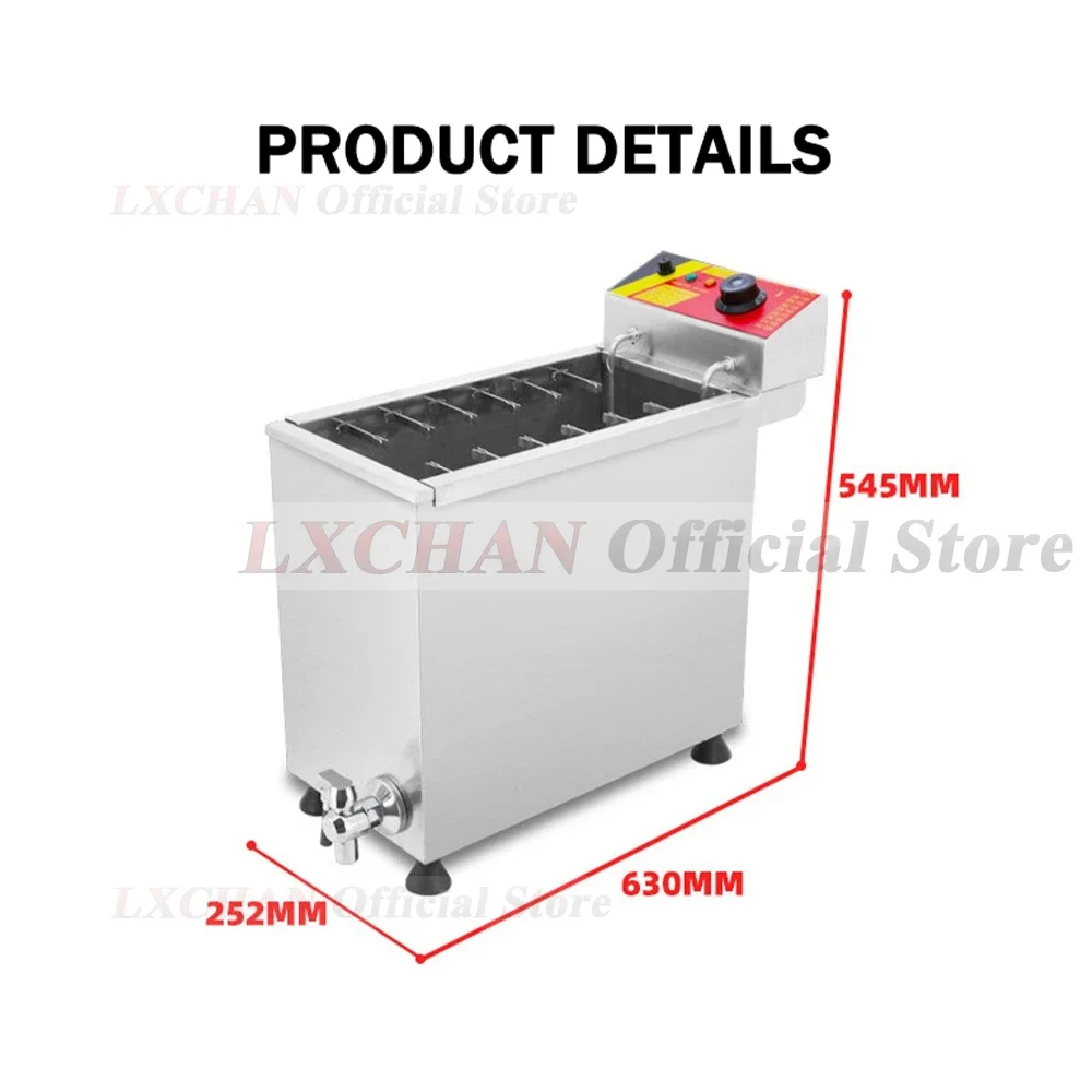 HomeWise 3KW Commercial Automatic Cheese Hot Dog Sticks Fryer Electric Korean Mozzarella Corn Dog Fryer Machine 21L Electric/Gas 2