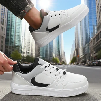 أحذية رياضية كاجوال للرجال تصميم بسيط أحذية منصة تصميم بسيط أحذية رجالية شعبية Sapatos مقاس كبير 39-46