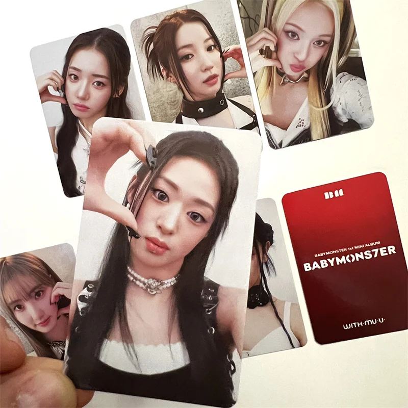 7pcs/set KPOP BABYMONSTER Album KTOWN TOWER LOMO CARD AHYEON HARAM