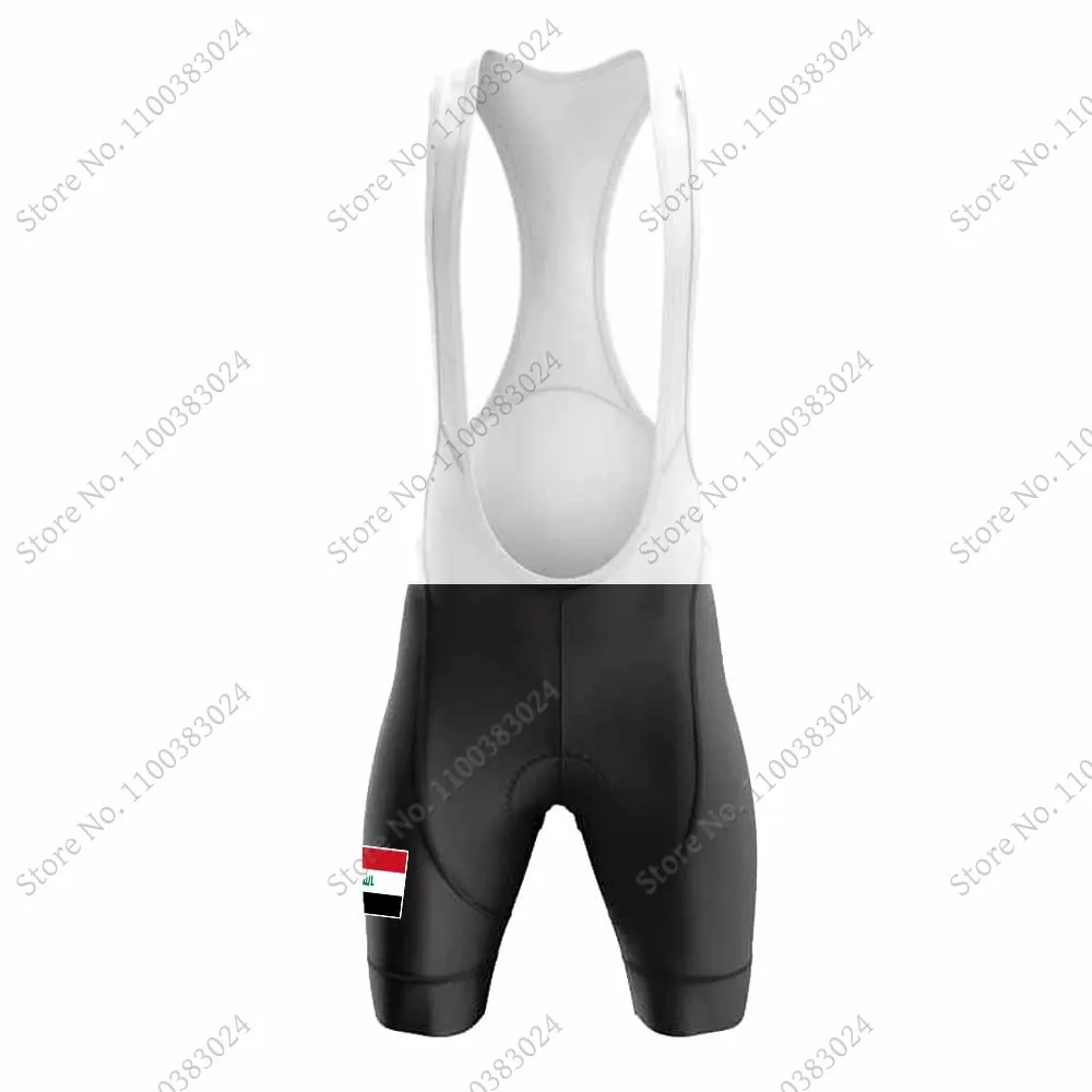 Iraq National Cycling Jersey Set Mens Short Sleeve Cycling Clothing Road Bike Shirts Suit Bicycle Bib Shorts MTB Wear Ropa