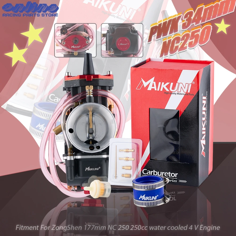 

For ZongShen NC250 177mm NC 250 250cc Water Cooled Engine Kayo Bse Apollo Motorcycle PWK 34mm Carburetor Universal Dirt Bike MX