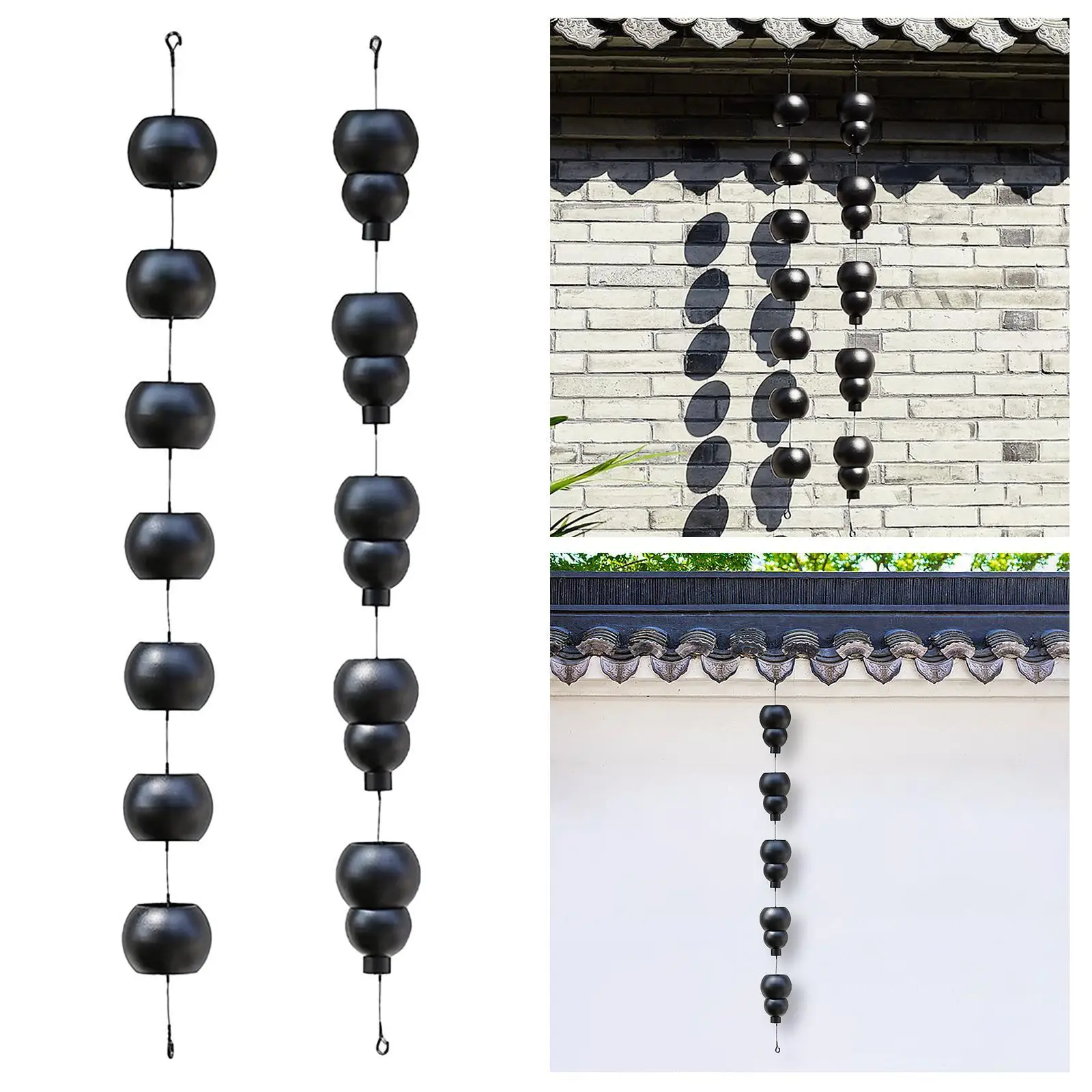 Rain Chains for Gutters Downspouts Easily Install Decorative Rainwater Diverter for Villa Home Backyard Housewarming Gutter