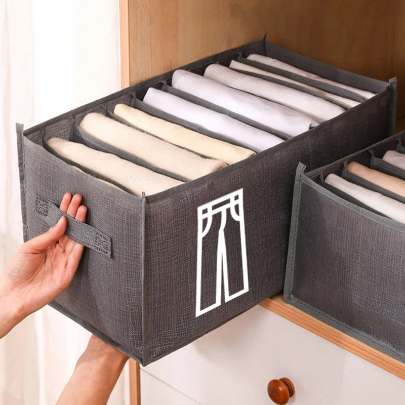 Wardrobe Clothes Organizer Pants Jeans Storage Box Cabinet  Drawers Organizer for Underwear Bra Socks T-Shirt Organizers storage