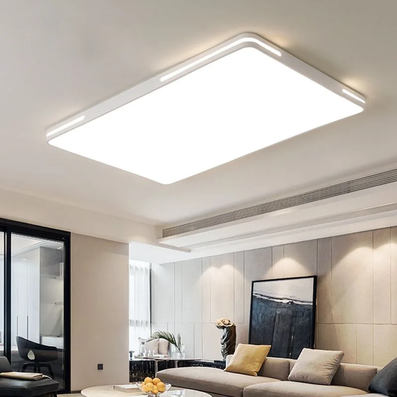 

Лампа потолочная в гостиную, светильник креативного индивидуального дизайна, Простой Ультратонкий прямоугольный офисный осветительный прибор