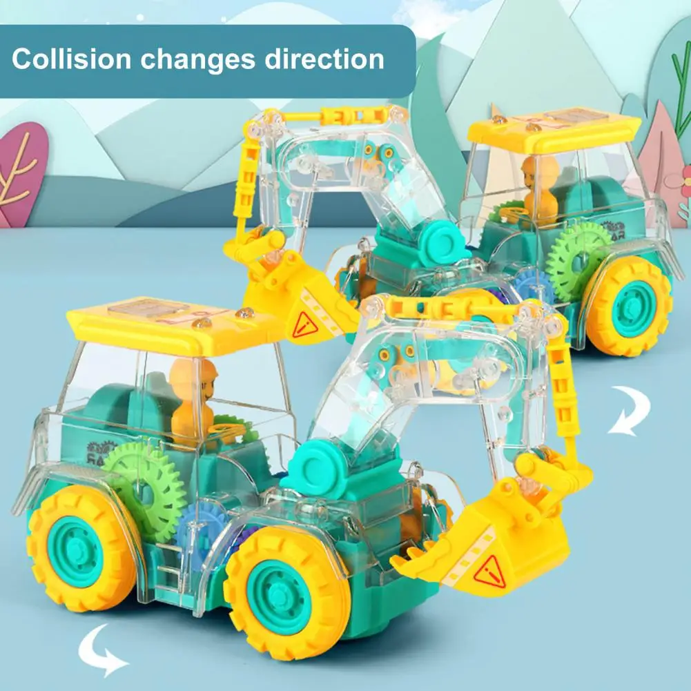 

Safe Smooth Cornered Kid Toy Safe Fun Excavator Toy with Music Lights Colorful Engineering Vehicle for Kids Electric Universal
