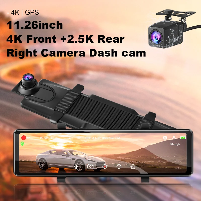 CAMPARK Dash Cam Front Rear, 4K Full HD Dash Camera For Cars, Built-in - Foto 7