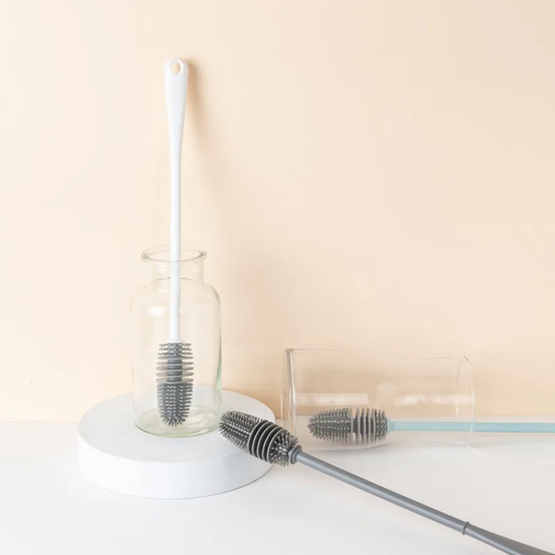 Silicone Cup Brush Cup Cleaning Brush No Dead Corners Gaps Plastic Milk Bottle Cleaning Household