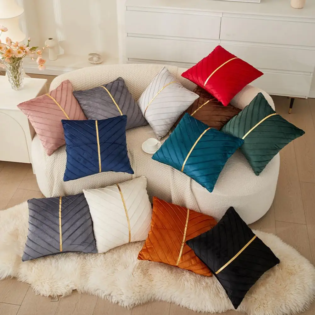 45cm Velvet Pillow Cover 18x18 Inch Luxury Cushion Case With Hidden Zipper Decorative Sofa Throw Pillowcase For Living Room Bed