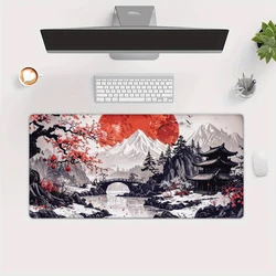 Cherry Blossom Ink Painting Landscape Mouse Pad - Anti - Slip, Durable Desk Accessory - 400X900X2MM (Desk mat1204 - 20)