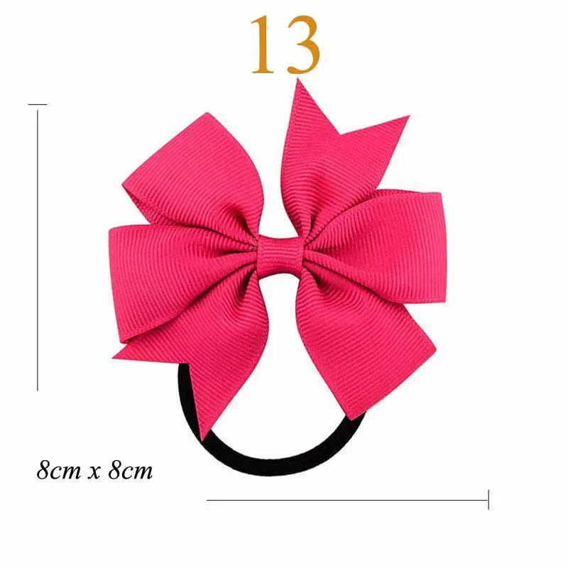 Elastic Hairband with 3 Knot and Floral Ribbon Accents - Handmade Girls' Party Hair Accessory