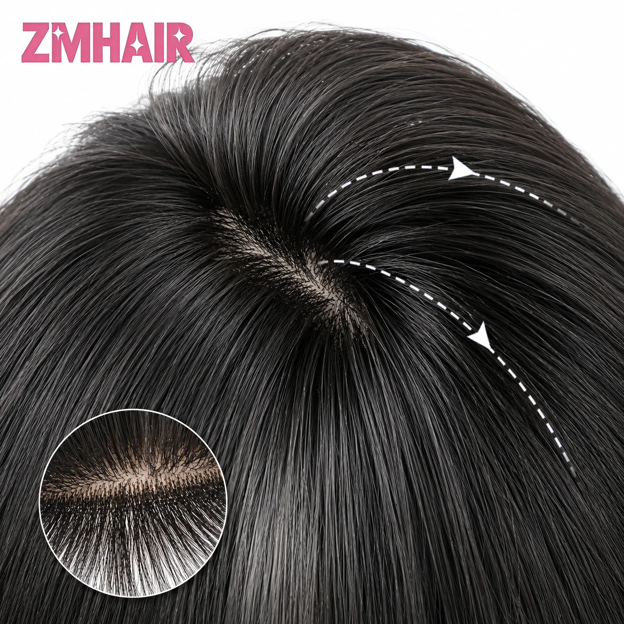 Parrucca in Capelli Umani Europei Grezzi 6x6 con Top in Seta - immagine 2